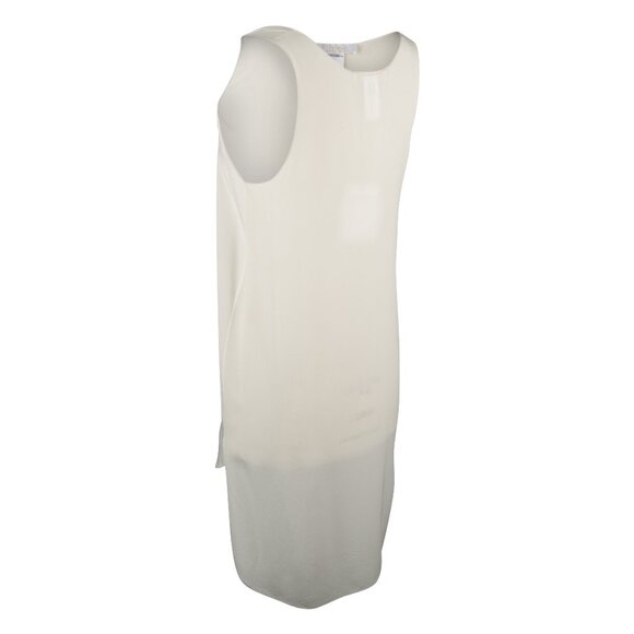 Chloe Top Semi Sheer Sleeveless Tunic in Milk 34 / 4 - Picture 3 of 5